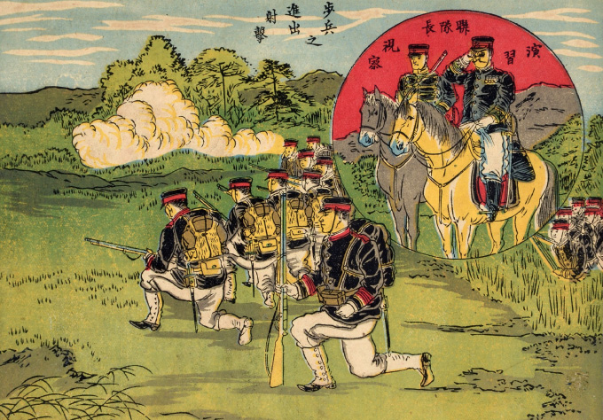 ②歩兵部隊の軍事演習